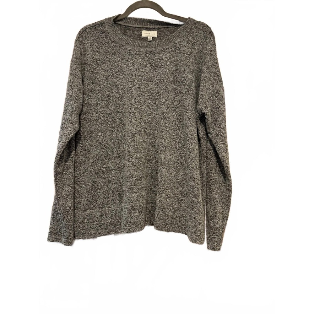 Womens grey Lucky Brand sweater sz L preloved #